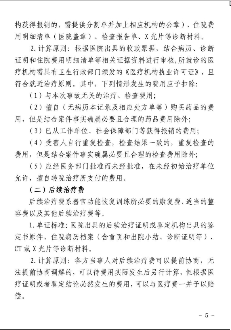 海南省2024年道路交通事故人身损害赔偿项目及标准（2024年6月28日更新） - 第7张图片